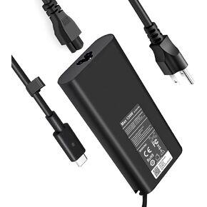 Slim 130W AC Adapter for Dell Laptop Charger USB C, Dell USB C Charger for Dell Precision 5570 5560 3560 3550 3570 3581 5550 5530 Latitude 5520 5530 XPS 15 9510 9575 XPS 17 9700 9710 9720 Power Cord