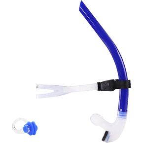 Swim Snorkel for Lap Swimming,No loud gurgling noise No hurt forehead No slip front swimming Snorkeling Training for adult/kid/youth,swimmer snorkle center Mount snorkel tube One-Way Purge Valve