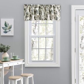Ellis Curtain Madison Floral Tailored Valance, 58" x 15", Blue