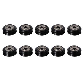 3D Printer Wheels 10 Pcs Black POM Plastic Pulley Models Linear Bearing Wheel Alignment, Wire Rail, Pulley