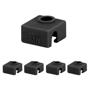 3D Printer Parts Upgrade Heater Block Silicone Cover for MK7/MK8/MK9 Extruder Hotend Sock Heat Insulation for CR-10,10S,S4,S5 Anet A8 Ender 3 Pro V2 (Multicolored)