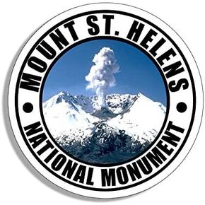 Round Mount ST Helens National Monument Sticker (Travel rv Washington wa (3 inch)