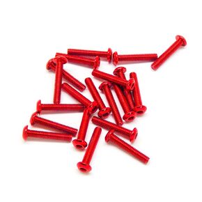 20pcs M3x16mm Button Head Screws 6063 Aluminum Hex Socket (Anodized Colors) (Purple)