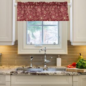 Window Curtain Valance White Black Vertical Stripe Rod Pocket Valances for Kitchen Living Room 54 x 18 inch