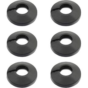 Yinpecly 6Pcs Pipe Cover Decoration fit 5/8 inch Outer Diameter Flange Water Pipe PP Plastic 16mm Escutcheon Collar for 1/2" Pipe Cover Radiator for Wall Pipe Tube Decoration Black