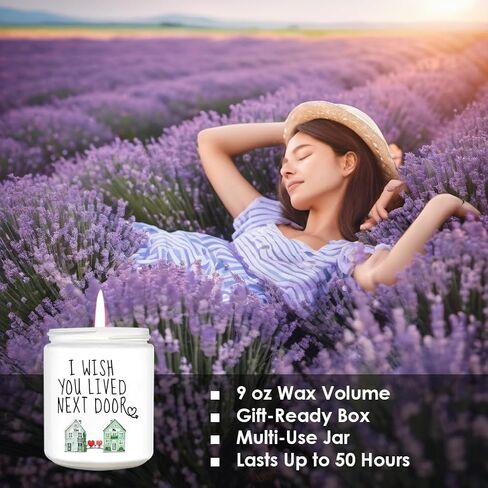 POTENTIA Best Friend Gift, Gift for Women, Funny Birthday Gift for Women, Colleague, Mother’s Day, Birthday Gift, Gift for Friend Who is Moving 9Oz Lavender Scented Candle with Gift Ready Premium Box in Saudi Arabia