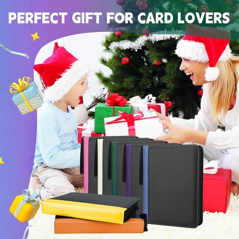 9 Pockets Trading Card Binder with Sleeves Card Organizer, 900 Double Sided Pocket PU Card Collection Binder, Baseball Binder,for Sports Card, MTG, TCG Yugioh Card (Yellow) in Saudi Arabia