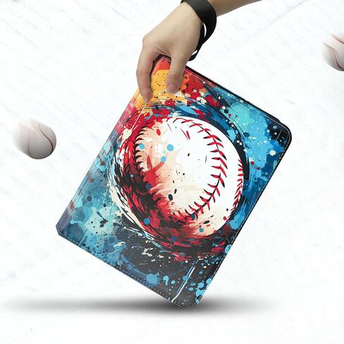9 Pockets Trading Card Binder with Sleeves Card Organizer, 900 Double Sided Pocket PU Card Collection Binder, Baseball Binder,for Sports Card, MTG, TCG Yugioh Card (Yellow) in Saudi Arabia