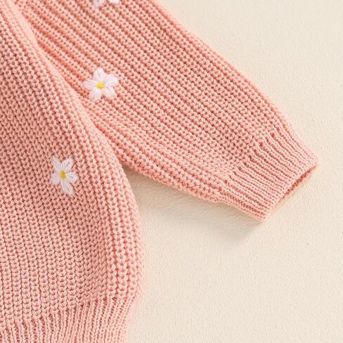 سترة متماسكة للرضع والبنات لعيد الميلاد الأول مطرزة بأكمام طويلة، بلوفر علوي، ملابس عيد ميلادي الأول in Kuwait