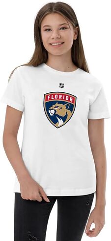 Outerstuff Florida Panthers Youth Girls 7-16 Primary Team Logo T-Shirt in Saudi Arabia