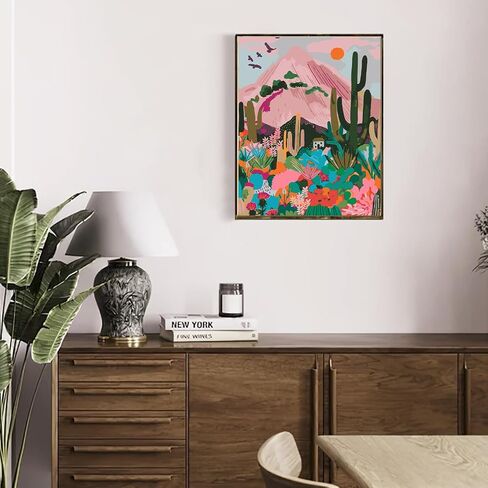 MAXBYE Watercolor Flowers Paint by Numbers Kit for Adults, Beautiful Flowers Adult Paint by Number Kits with Wooden Frame, Paint by Number Perfect for Gift Home Wall Decor 8x12inch in Saudi Arabia
