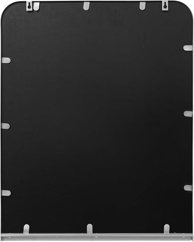 Sliver Bathroom Mirror with Shelf Vanity Mirror,Rectangle Metal Framed Rounded Corner Wall Mirror for Bathroom Living Room,Entryway 21" x 26.7" in Saudi Arabia