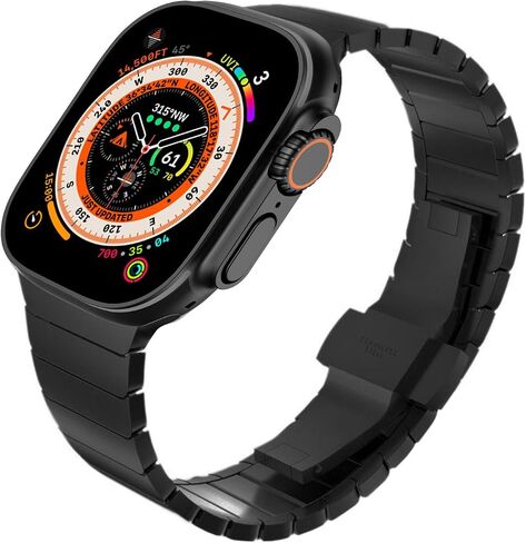 [موصى به من قبل NYT Wirecutter] سوار من الفولاذ المقاوم للصدأ متوافق مع Apple Watch Band Ultra 2/1 49mm Series 9/8/7 45mm/41mm Series SE/SE2022/6/5/4 44mm/40mm Series 3/2/1 42mm/38mm in Kuwait