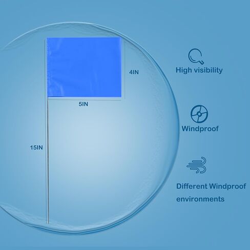 Marking 30 Pack Flags Yard Flags 15 x 4 x 5 Inch Marker Flags for Lawn Yard Flags Landscape Flgs Survey Flags, Sprinkler Flags, Irrigation Flags（white) in Kuwait