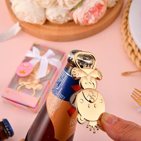 24 Packs Baby Shower Favors for Guests Bulk Cute Baby Bear Shape Bottle Opener with Gift Boxes for Baby Boy or Girl Party Souvenirs or Decorations (Pink box) in Saudi Arabia