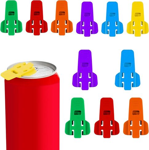 Lusofie 12 Pcs Colorful Can Covers For Soda Useful Soda Can Opener Plastic Tab Can Covers For Beer For Opening Soda Beer Cola And Other Drinks Shields From Bugs Bees Dust at the Party BBQ Beach in Saudi Arabia