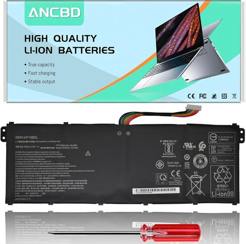 بطارية كمبيوتر محمول AP20CBL لجهاز Acer Aspire 5 A515-45 A515-46-R14K Vero AV15-51 Acer Swift 3 SF314-43 SF314-511 TravelMate Spin B3 TMB311RNA-32 Chromebook 315 CB315-4H 512 C852 KT.0030B.002 11.55V/5 3 وات in Saudi Arabia
