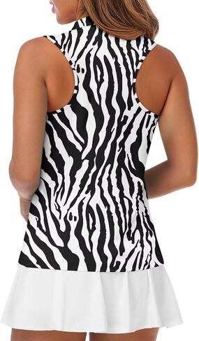 YEXIATODO Golf Sleeveless Tops for Women Racerback Summer Clothing Athletic Polo Golf Outfits Tennis Tank Top Size XS-2XL in Saudi Arabia