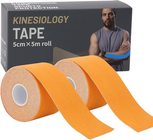 Kinesiology Tape (2 Rolls) - Waterproof, Breathable, Hypoallergenic - Ideal for Muscle Support and Injury Recovery, 2 Inches x 16 Feet, Black in Saudi Arabia