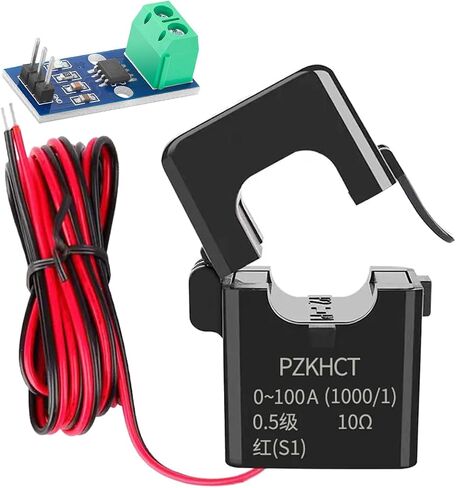 PZCT-02 مستشعر ملف المحول الحالي المفاجئة هيكل مشترك مقسم النواة مع وحدة استشعار ACS712 30A لمحول الطاقة 100 أمبير أمبير محول تيار قاعدة سبليت صغير in Saudi Arabia