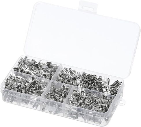 MECCANIXITY 500Pcs Spade Terminals Open Barrel Terminals Wire Cable Connector for Male Female Crimp Terminal Assortment Kit in Saudi Arabia