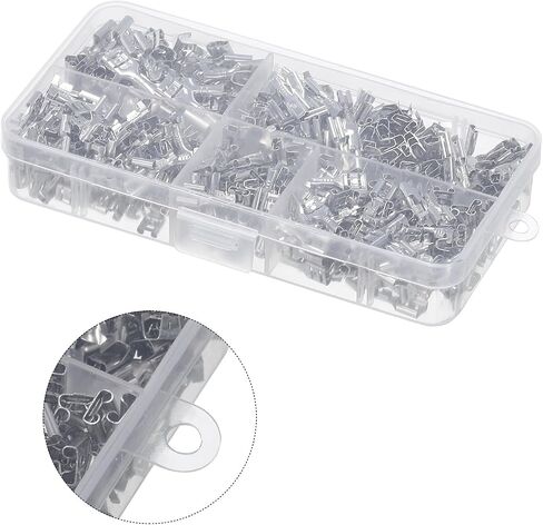 MECCANIXITY 500Pcs Spade Terminals Open Barrel Terminals Wire Cable Connector for Male Female Crimp Terminal Assortment Kit in Saudi Arabia