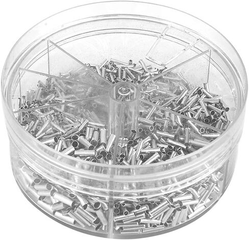 Garosa 1900pcs Non Insulated Butt Connector Kit Electrical Wire Seamless Uninsulated Butt Connectors Butt Splice Connectors Electrical Butt Crimp Terminals Assortment with Storage Case(5 Size) in Saudi Arabia