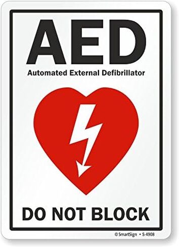 SmartSign “AED - Do Not Block " Sign | 7" x 10" Aluminum in Saudi Arabia