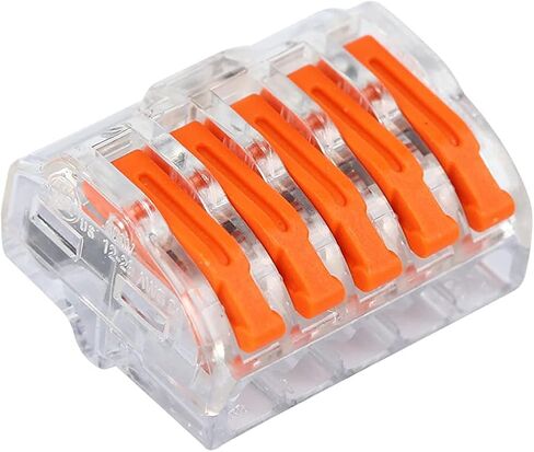 Lever Wire Connectors Nuts UL Listed: Lever Wire Connectors 5 Port 10 PCs Electrical Connectors Wiring Connectors Kit for 28-14 Gauge Wires in Saudi Arabia