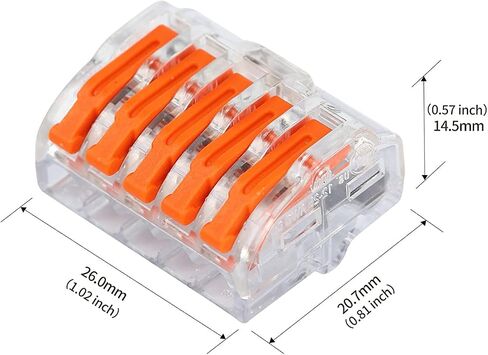 Lever Wire Connectors Nuts UL Listed: Lever Wire Connectors 5 Port 10 PCs Electrical Connectors Wiring Connectors Kit for 28-14 Gauge Wires in Saudi Arabia