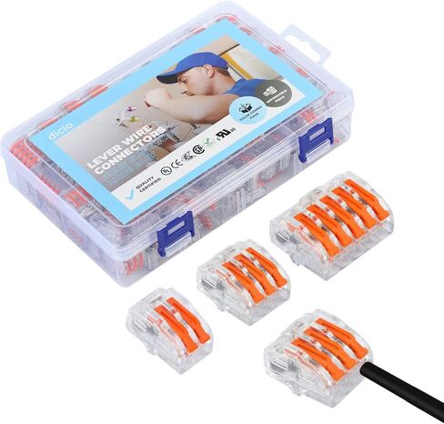 Lever Wire Connectors Nuts UL Listed: Lever Wire Connectors 5 Port 10 PCs Electrical Connectors Wiring Connectors Kit for 28-14 Gauge Wires in Saudi Arabia
