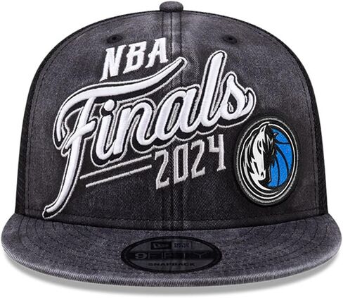 New Era Dallas Mavericks 9FIFTY 2024 NBA Finals Western Conference Champions Trucker Cap, Hat Black in Saudi Arabia