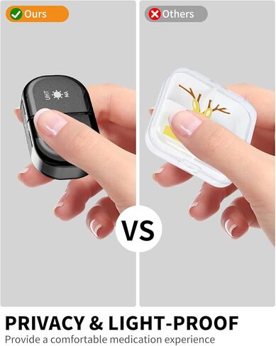 Weekly Pill Organizer, AM PM Pill Organizer 7 Days 2 Times a Day, 14 Days Detachable Pill Case, Moisture Proof Large Travel Pill Box for Vitamins Fish Oils (Black + White) in Saudi Arabia