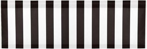 Window Curtain Valance White Black Vertical Stripe Rod Pocket Valances for Kitchen Living Room 54 x 18 inch in Saudi Arabia
