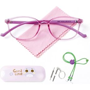 Ultra-Light Blue light blocking glasses with case for Kids and Teens,Anti Eyestrain &UV400