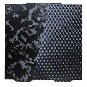 Prusa XL Upgrade Build Plate, Smooth Camo + 3-D Hexagon Sticker Steel Plate, Transfer Patterns to 3D Printing Item, 365 x 365mm/ 14.37 x 14.34inchs Spring Flexiable Removable Print Bed