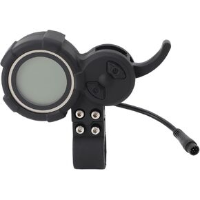 Asixxsix Electric Scooter LCD Display Panel, ABS Lightweight Waterproof 6 pin Connector for 10 Inch Electric Scooter, 36-72V LCD Dashboard Green Screen Display
