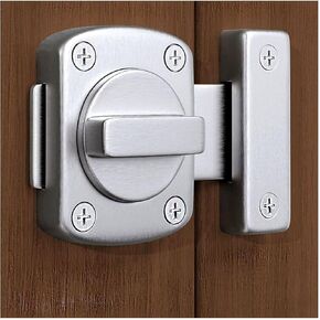 Door Latch Lock 90 Degree,90 Degree gate Latch, Aight Angle barn Lock 90 Degree Right Angle Lock，barn Door Lock Hardware，for Door and Window Anti-Theft/Privacy (1 Lock)