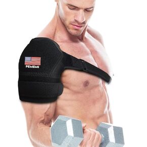 Shoulder Brace for Torn Rotator Cuff, Arm Sling for Shoulder Injury, Adjustable Compression Sleeve with Ice Pack Pocket - Men & Women, Pain Relief & Support