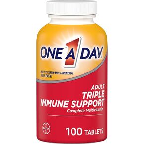 One A Day Adult Triple Immune Support* Complete Multivitamin, Supplement with Vitamins C, Vitamin D, & Zinc, 100 Count