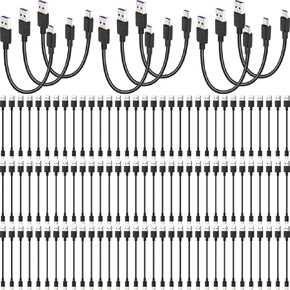 100 Pack USB Type C Cable Bulk Black Fast Charging Cable 3A Cable Charger Cord Compatible with Samsung Galaxy S10 S9 S8 S20 S21 S23 Plus A52 A21 A32 A11 Note 10 9 8 PS5 Controller (3.3ft)
