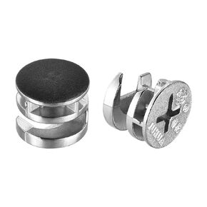 uxcell Furniture Connector Cam Lock Fittings 15mm x 12mm with White Cover for Furniture Panel Connecting 20pcs