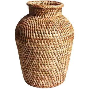 DOITOOL Rattan Vase Decoration Flower Decor Wedding Table Decor Dining Room Decor for Table Bamboo Baskets Floral Container Woven Flower Vase Vases for Centerpieces Vase Centerpiece Rural