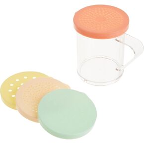 10-oz Polycarbonate Dredge Shaker, Set Of 2 | Round | Stackable | EZ To Wash | Great For Salt, Pepper, Suger, Cheese, Herbs, Blends, Rubs, And Ground Spices. | Clear, 4 Snap-on Lids [2PK]