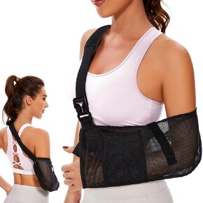 Mesh breathable Arm Sling Shoulder Immobilizer for Men&Women,Medical Sling with Shoulder Pad for Rotator Cuff Injury,Support Brace for Arm,Wrist, Elbow,Clavicle Fracture Post-Surgery(Large)