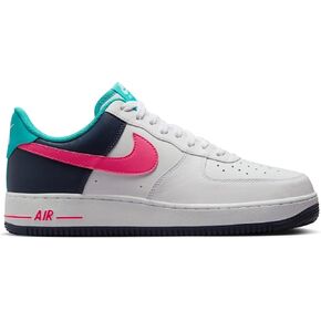 Nike Air Force 1 '07 Men's Shoes (HF4849-100, White/Thunder Blue/Dusty Cactus/Racer Pink) Size 11
