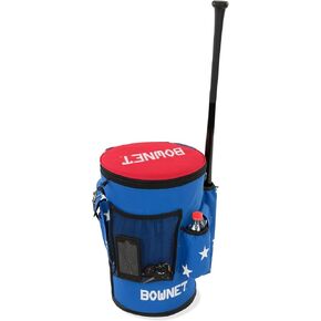 Bownet Bucket Padded Top Shoulder Strap Carry Side Zipper Coaches Tool Bag Black