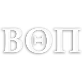 Officially Licensed Beta Theta Pi 8" x 3" Window Decal - White