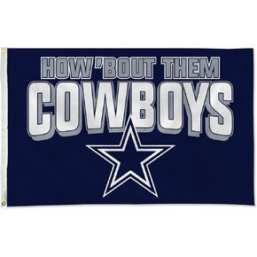 Rico Industries NFL Dallas Cowboys Slogan 3' x 5' Banner Flag 3' x 5' Banner Flag Single Sided - Indoor or Outdoor - Home Décor