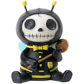 SUMMIT COLLECTION Furrybones Buzz Signature Skeleton in Bumble Bee Costume Holding a Honey Spoon
